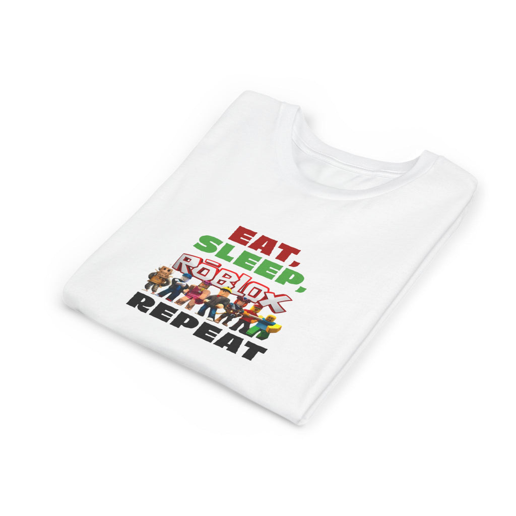 Eat Sleep Roblox Repeat Youth Tee | Kids Gaming Shirt