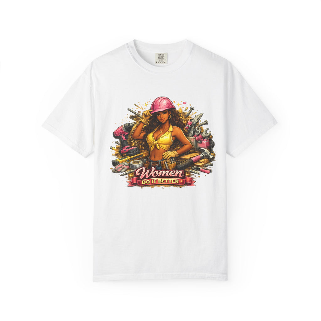 Women Do It Better Mechanic Pinup T-shirt | Retro Pinup Tools Construction