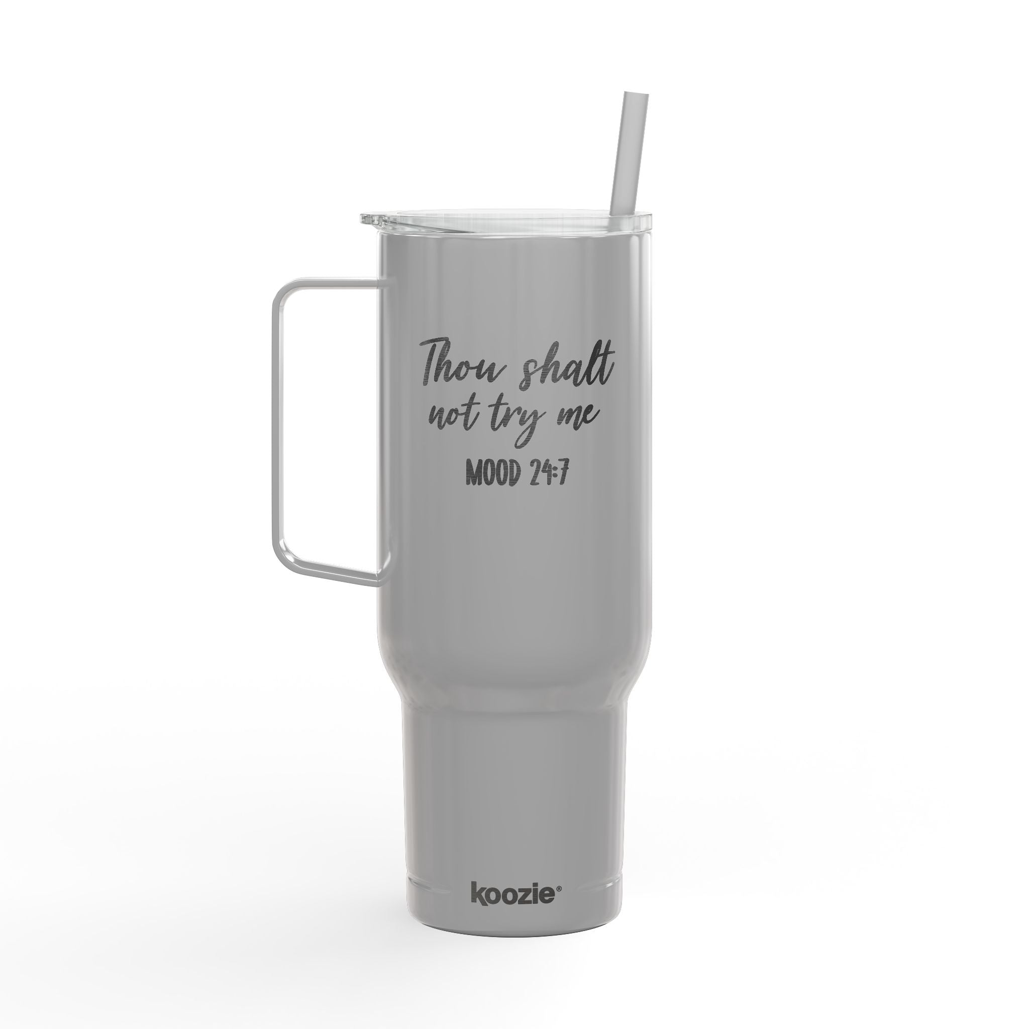 Thou Shalt Not Try Me Tumbler | 40oz Engraved Insulated Tumbler with Lid