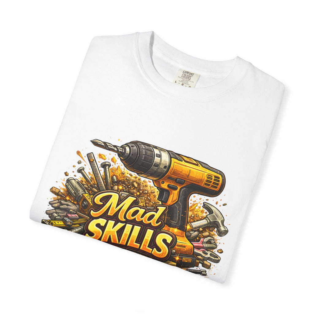 Mad Skills Drill and Tools Carpenter T-Shirt | DIY Construction