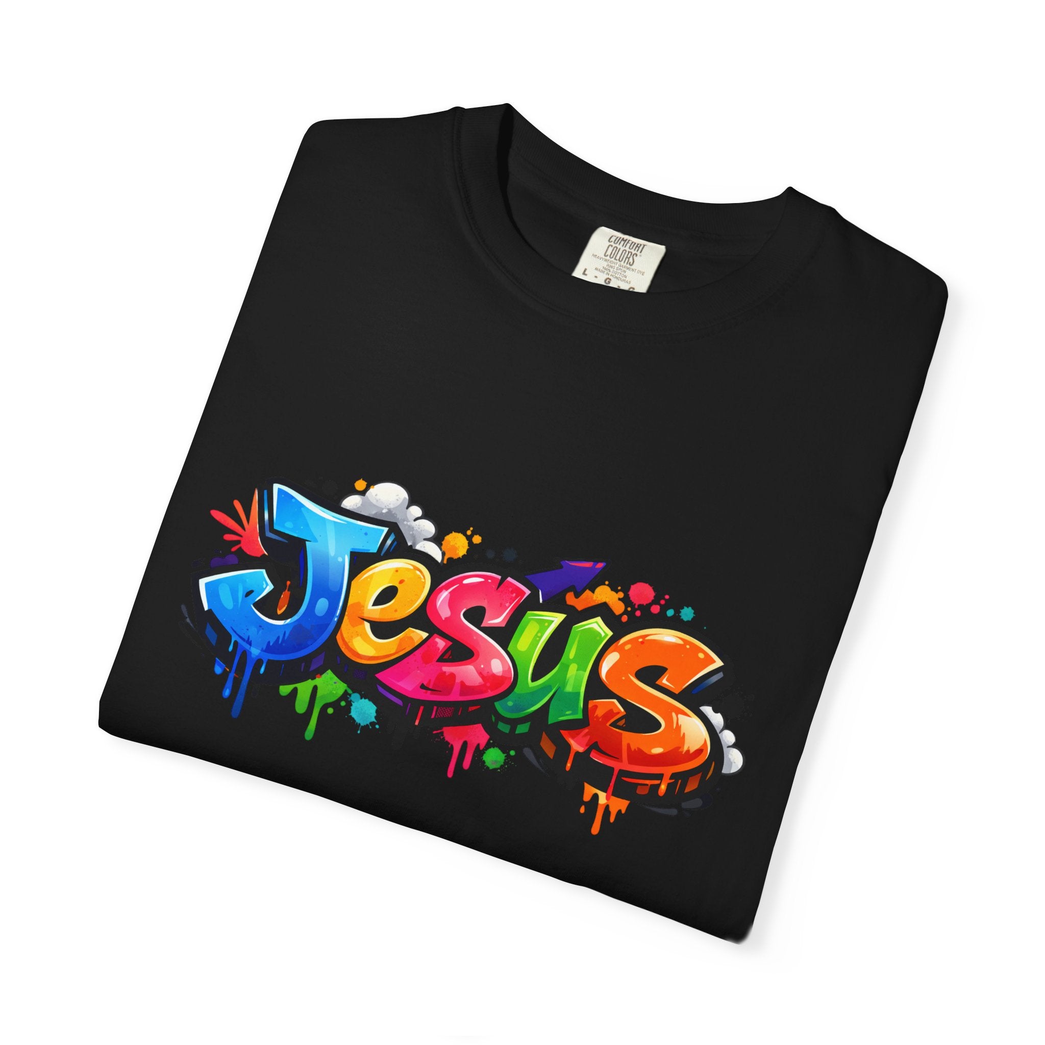 Jesus Graffiti Colorful Drip Street Art T-shirt