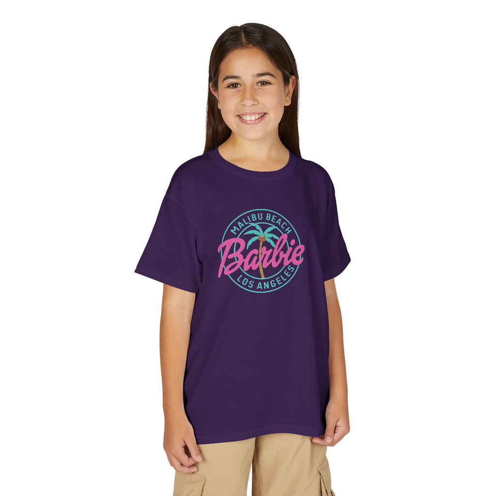 Youth T-Shirt — "Barbie Malibu Beach Los Angeles" Graphic Tee