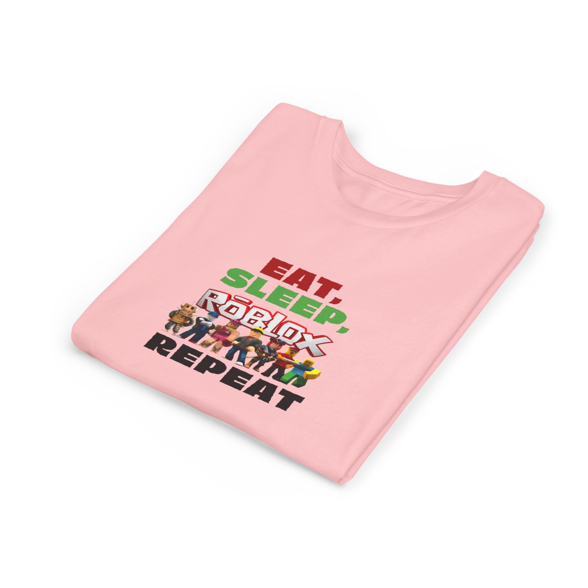 Eat Sleep Roblox Repeat Youth Tee | Kids Gaming Shirt