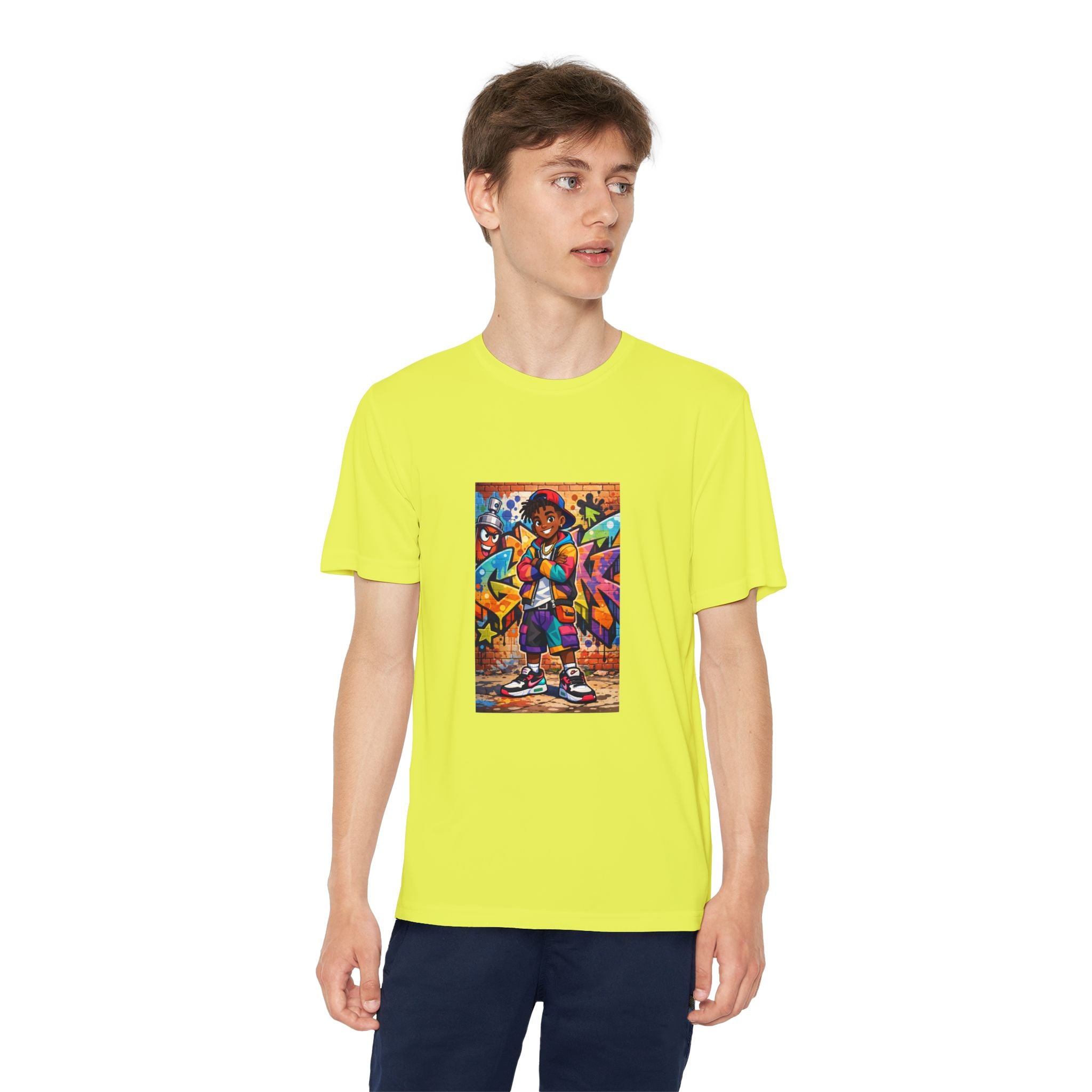 Colorful Hip Hop Kid Illustration Tee | Youth Competitor Shirt