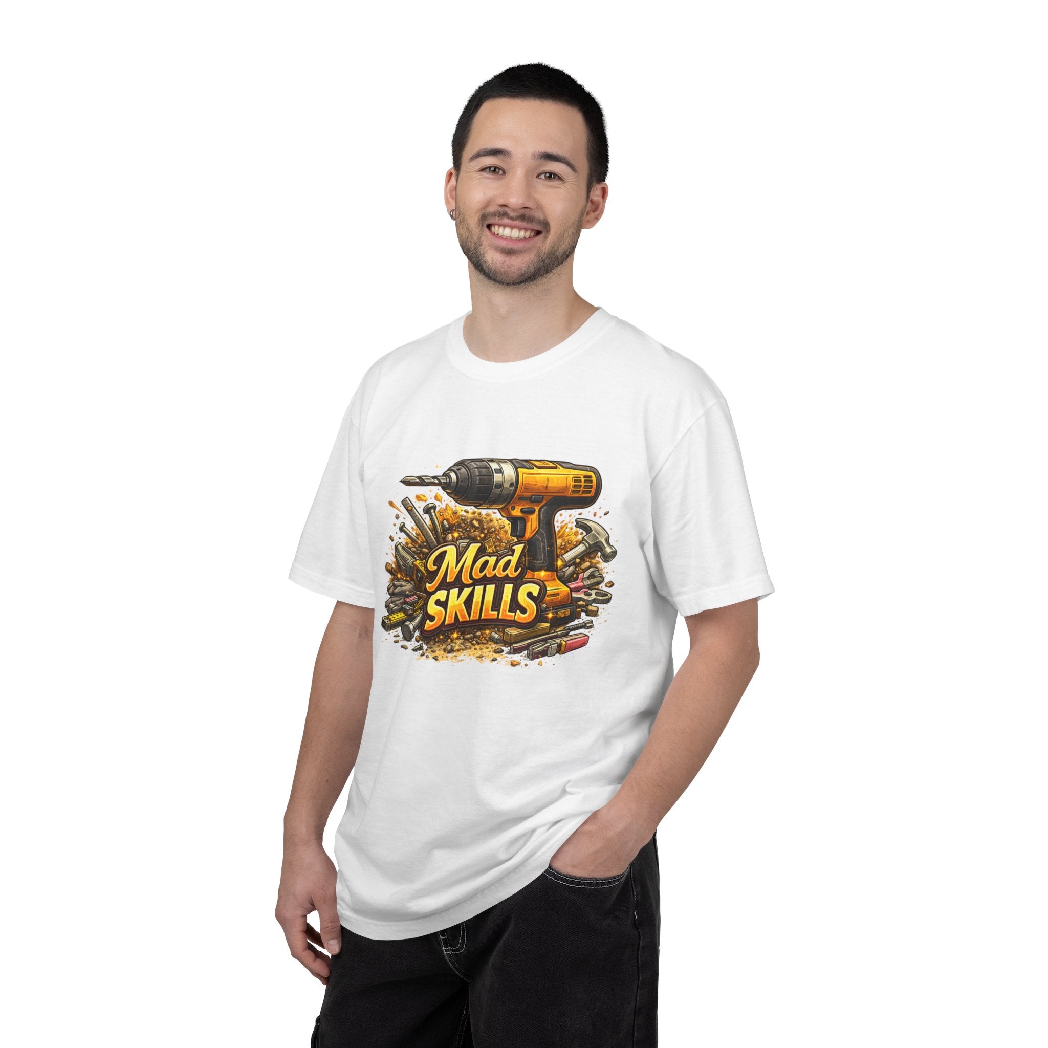 Mad Skills Drill and Tools Carpenter T-Shirt | DIY Construction