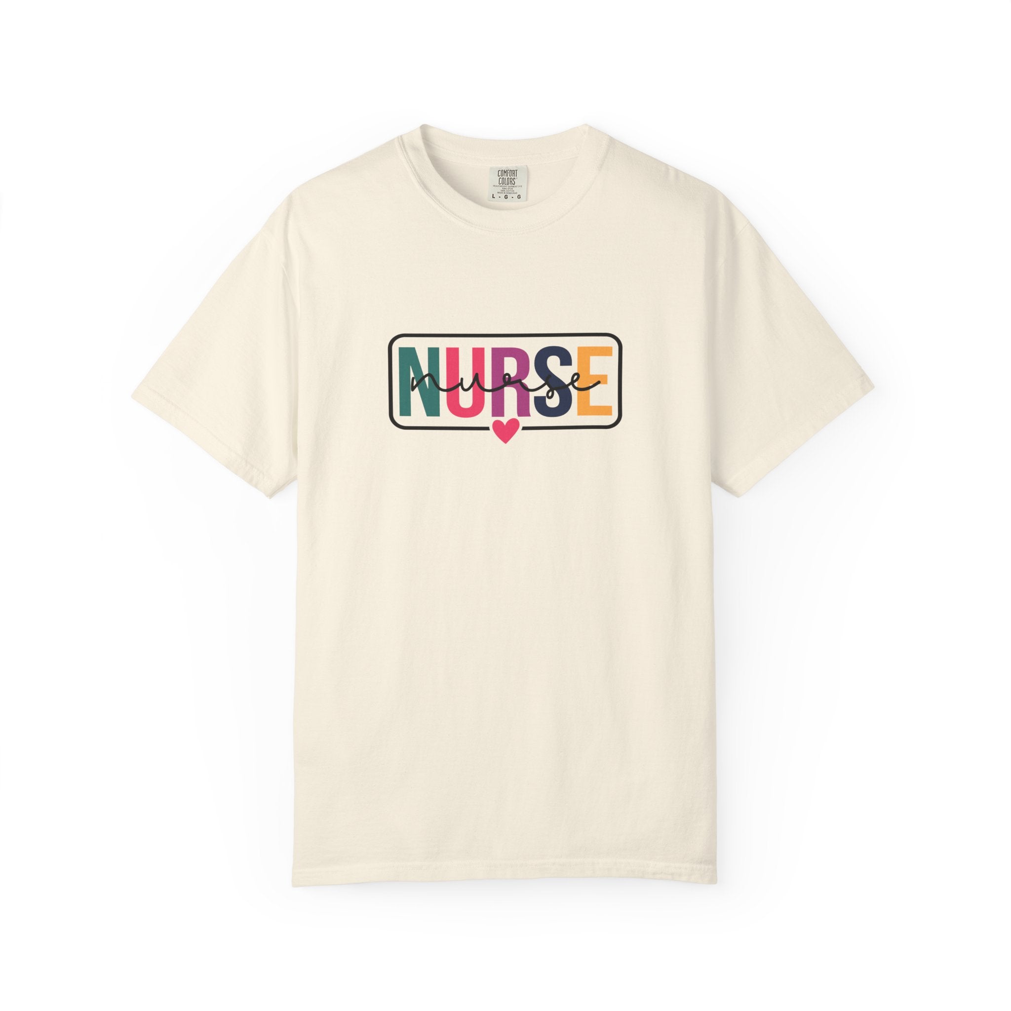 Nurse Graphic T-Shirt — "NURSE" Front + Care • Inspire • Heal Back
