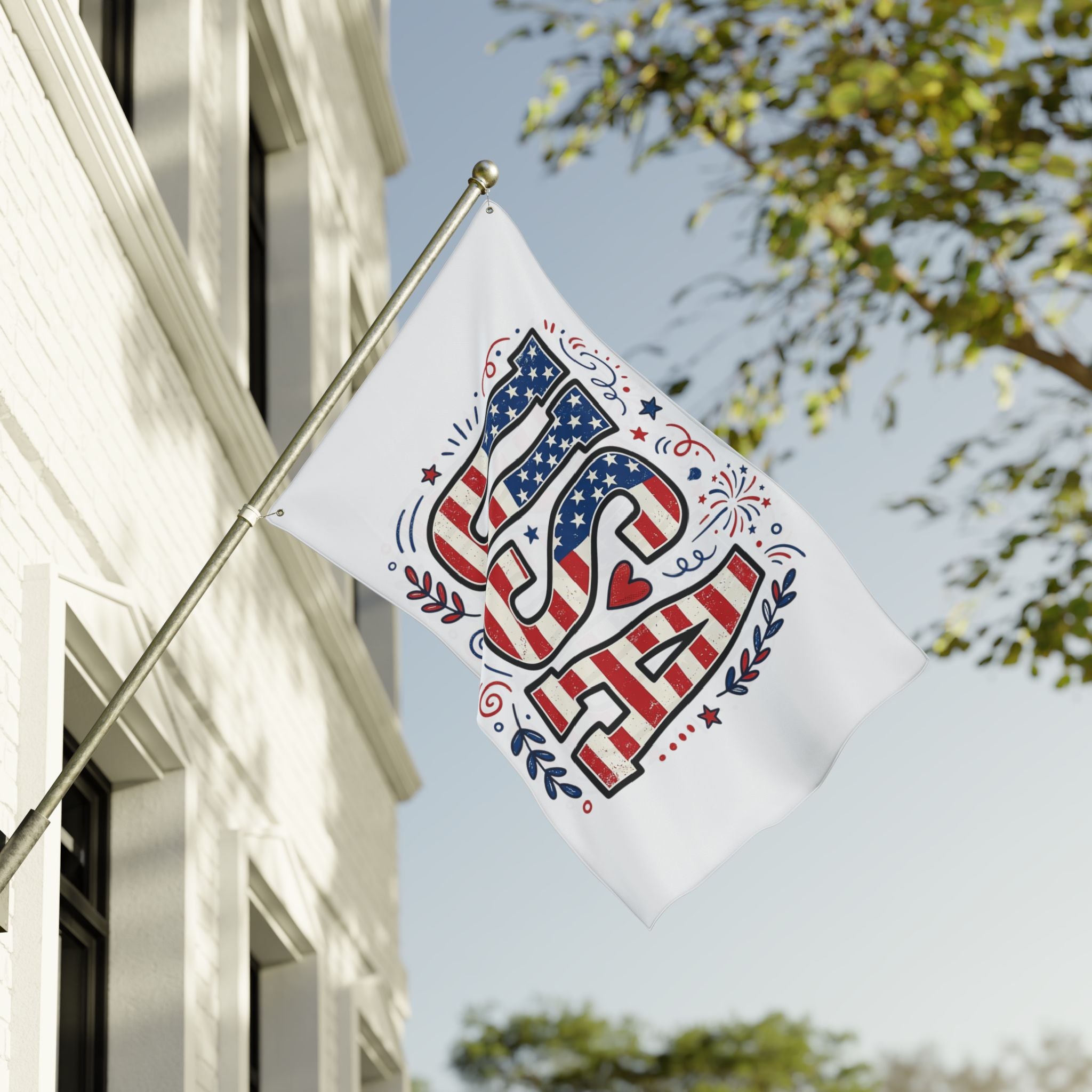 Americana Stars Stripes Double Sided Flag | Patriotic Flag, USA Decor