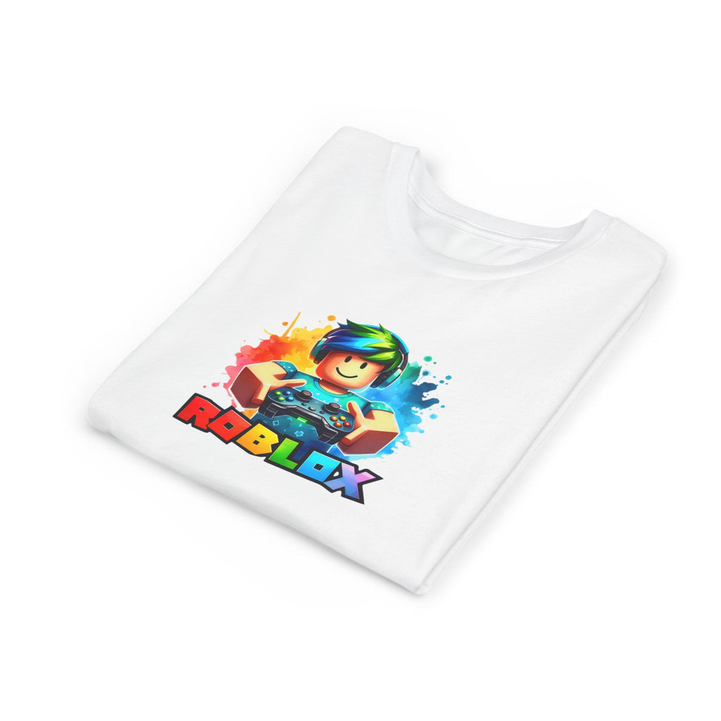 Rainbow Roblox Character Youth Tee | Gaming Logo Kids Shirt