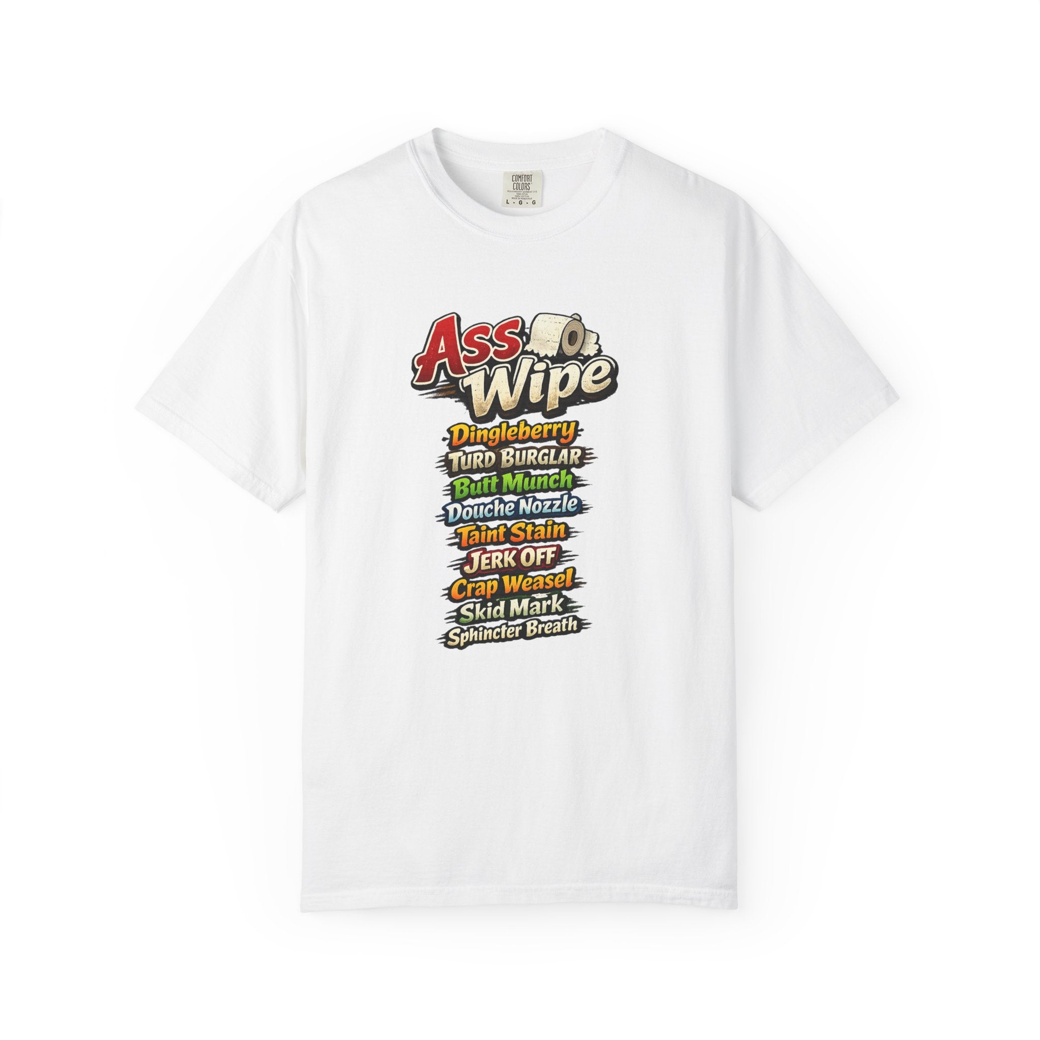 Ass Wipe Toilet Paper Humor T-shirt | Funny Graphic Tee