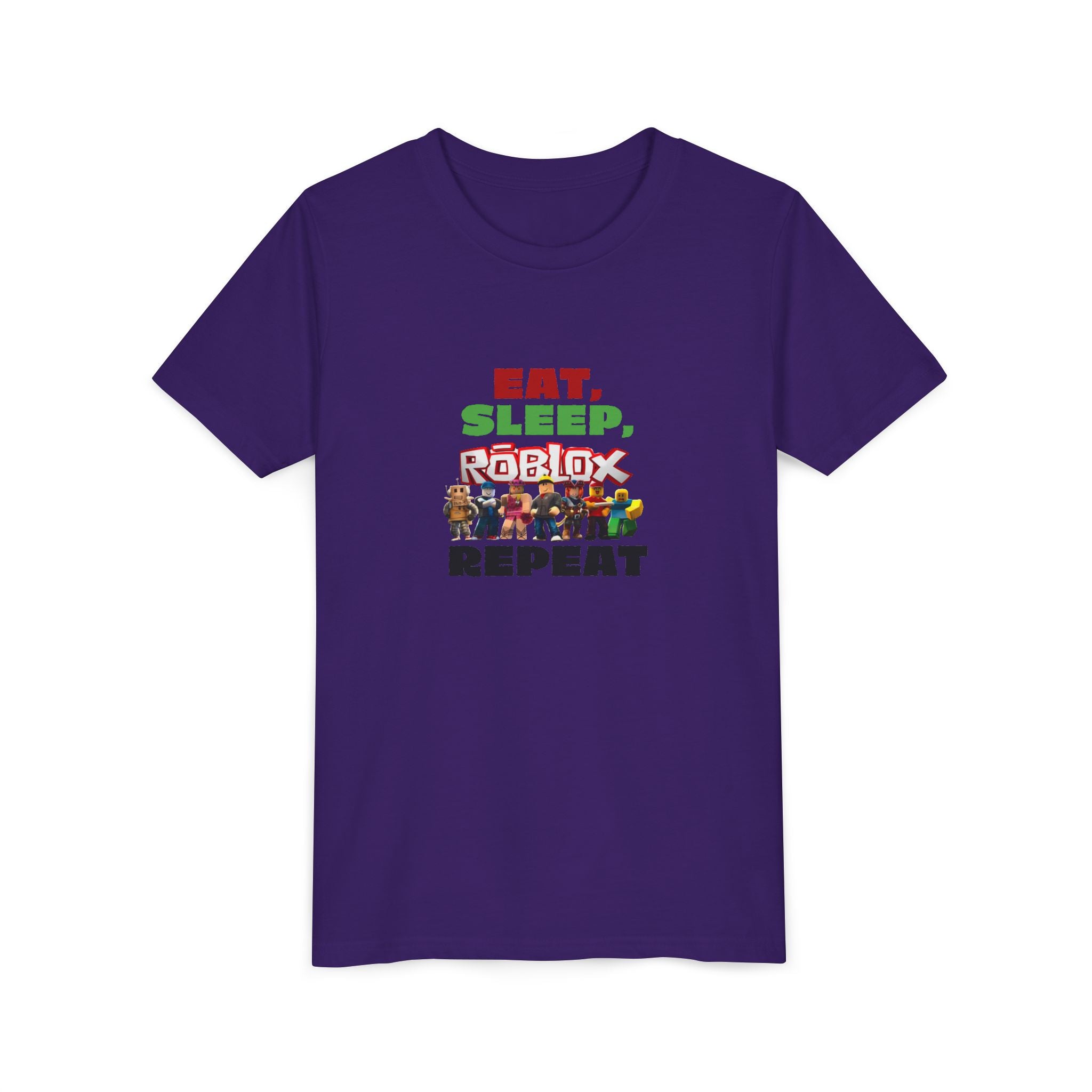 Eat Sleep Roblox Repeat Youth Tee | Kids Gaming Shirt