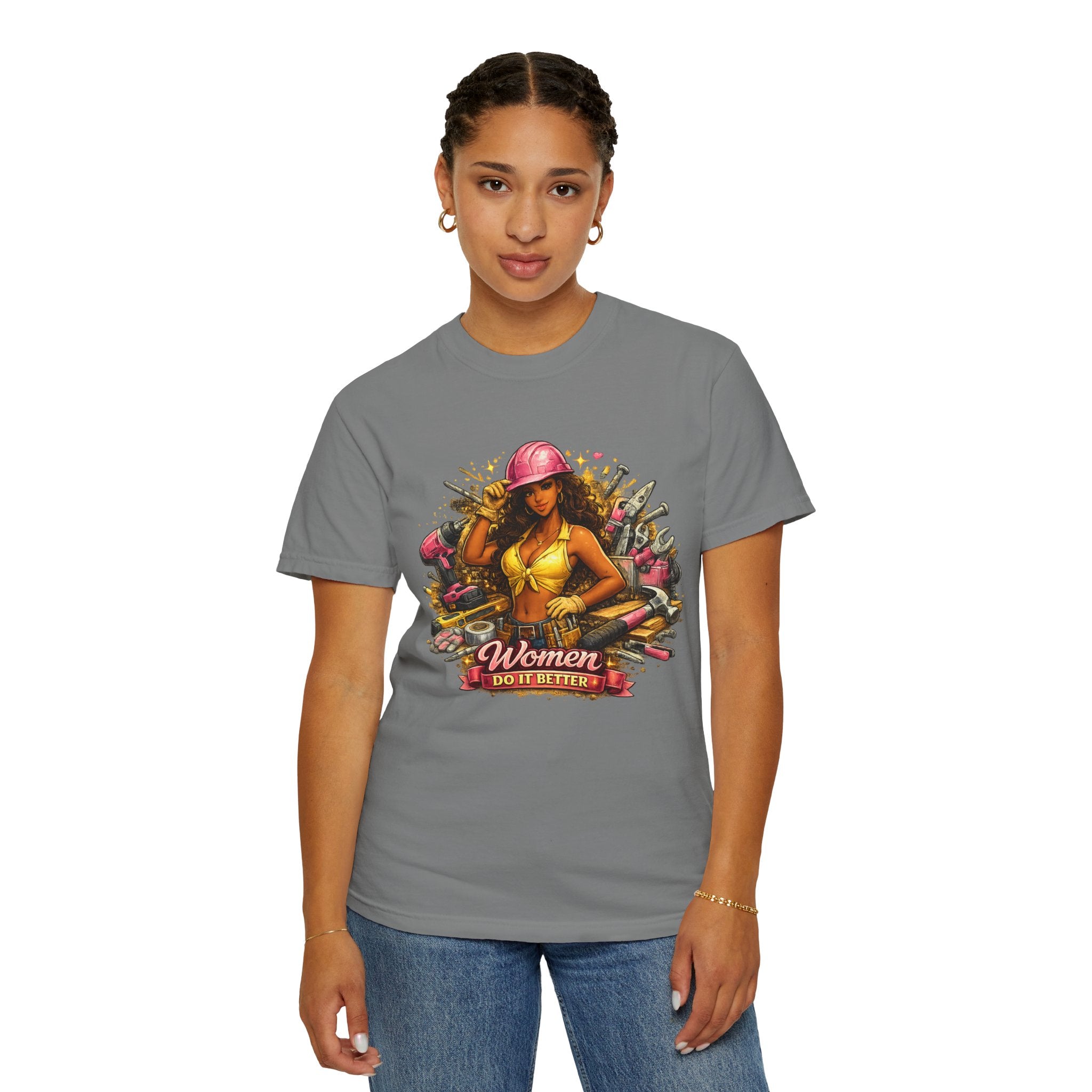 Women Do It Better Mechanic Pinup T-shirt | Retro Pinup Tools Construction