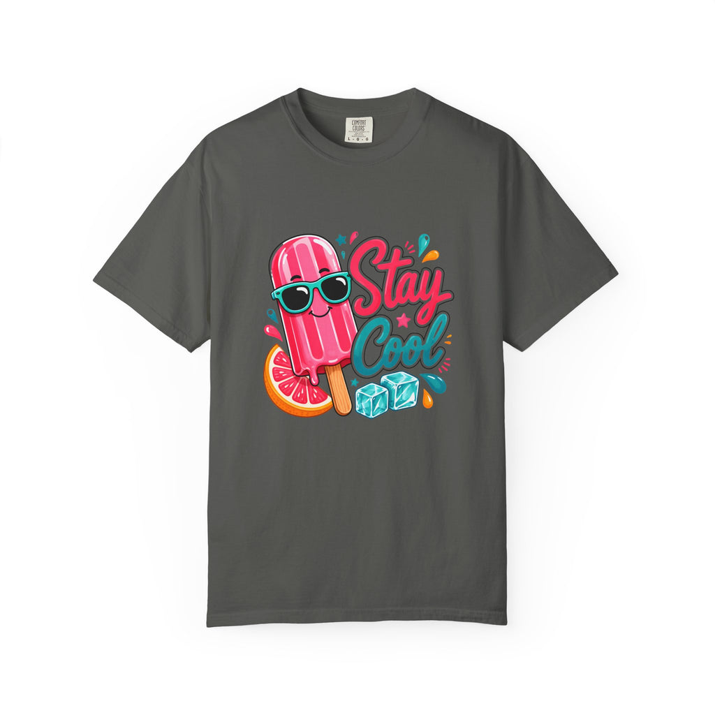 Stay Cool Popsicle graphic T-shirt | Popsicle with sunglasses summer design