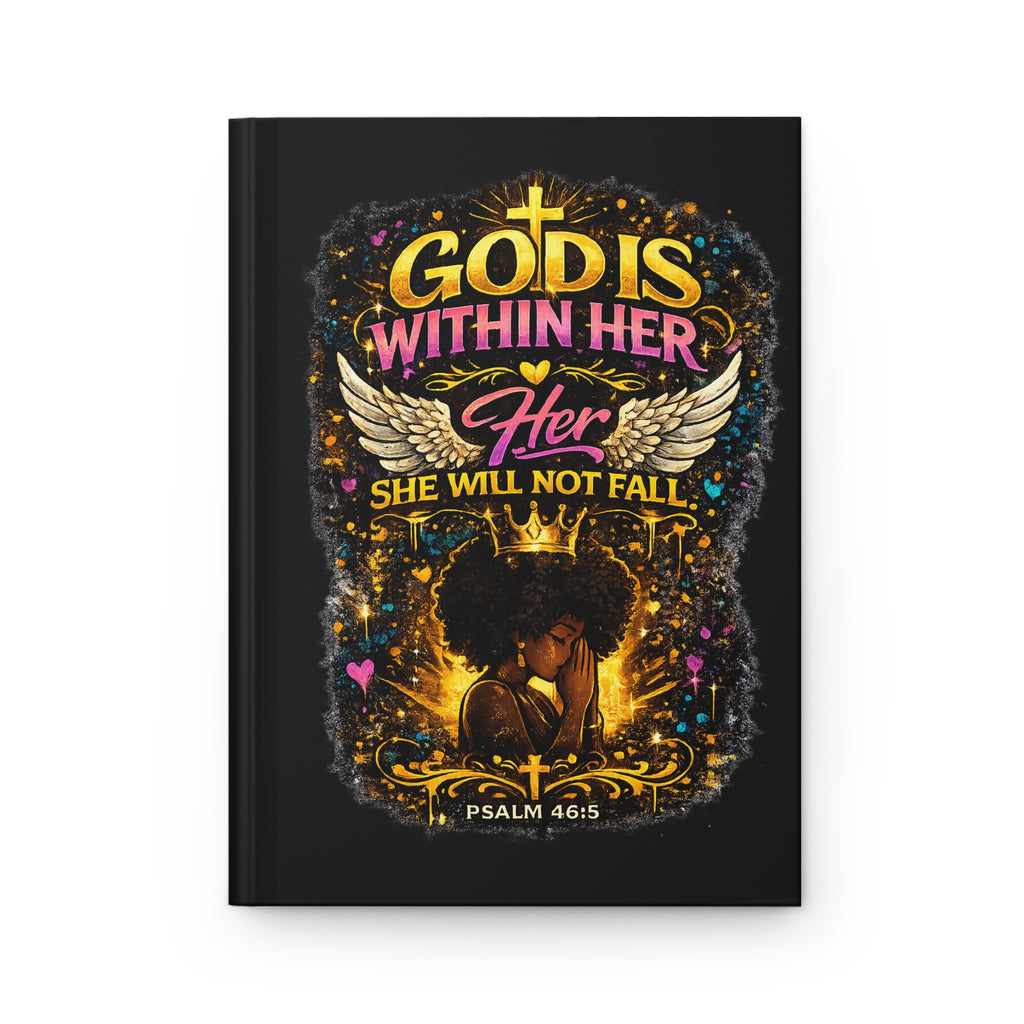 God Is Within Her Psalm 46:5 Hardcover Journal | Christian Faith Prayer Notebook