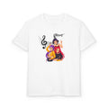 K Pop Demon Hunters- Music Witch T-Shirt — Colorful Girl Trio with Musical Notes