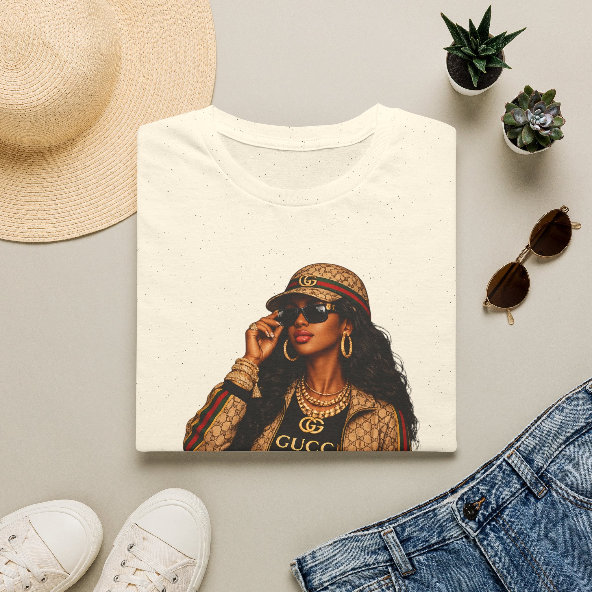 Stylish Woman Illustration T-Shirt | Fashionable Streetwear Graphic Tee