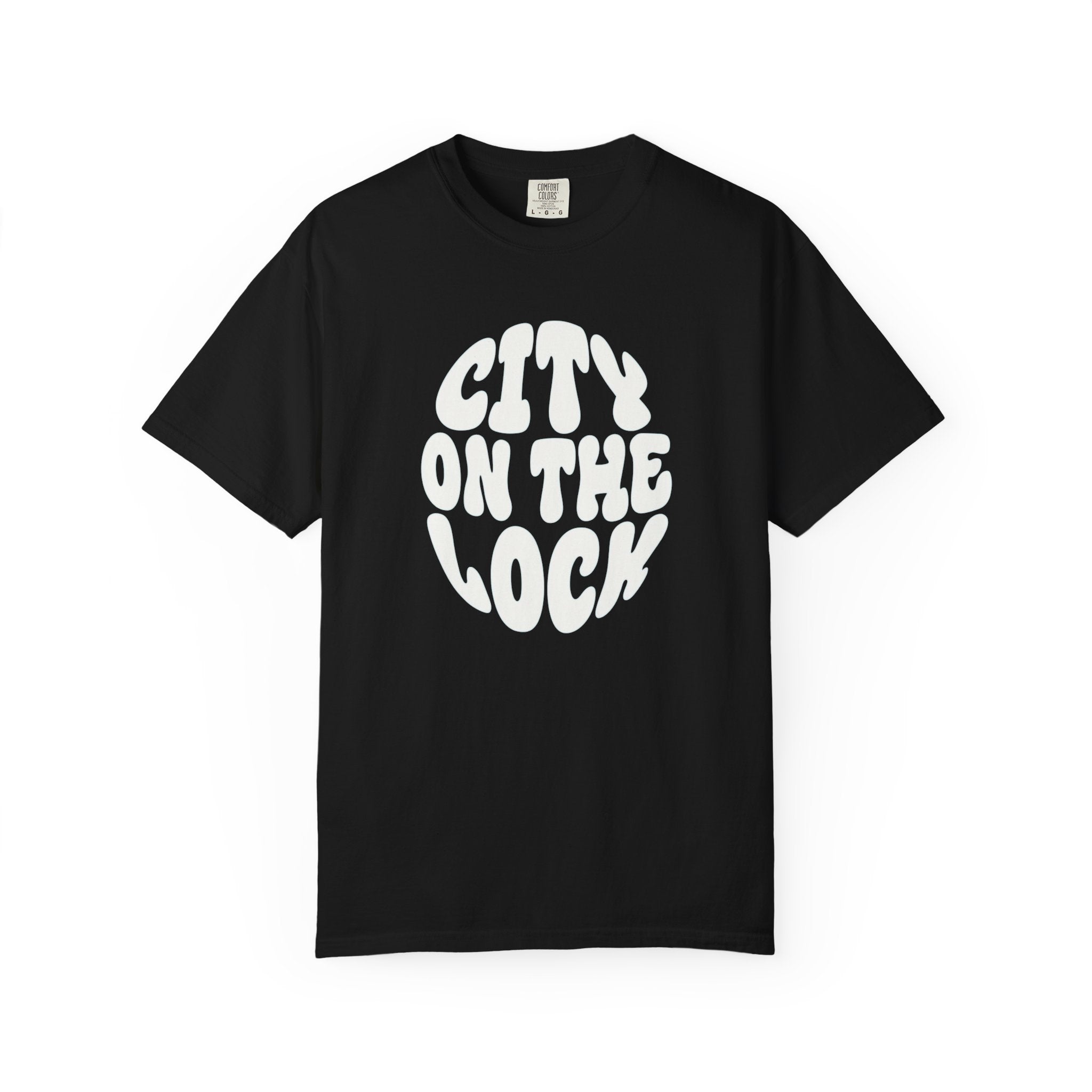 City On The Lock Retro Bubble Letter Graphic T-shirt | Urban Streetwear