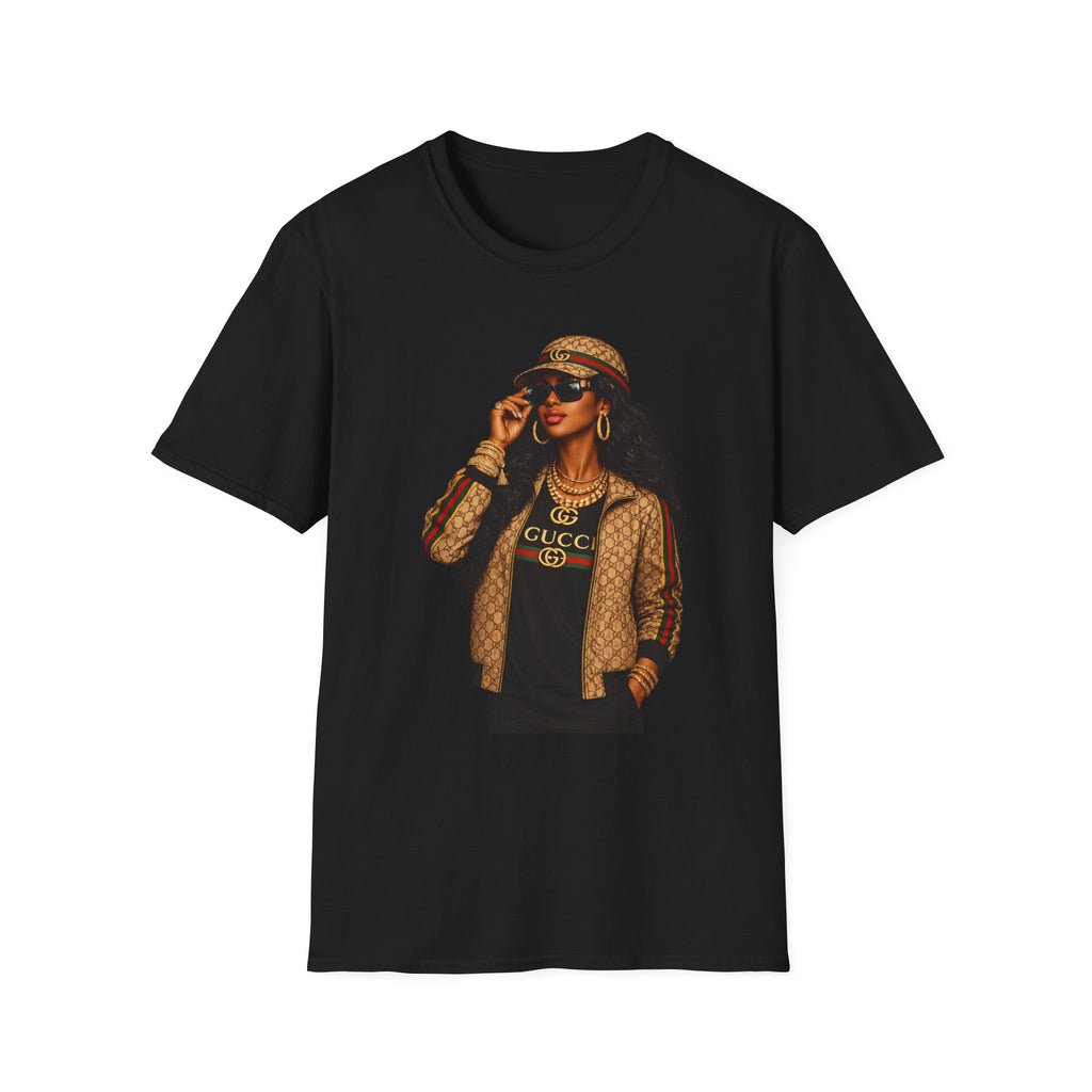 Stylish Woman Illustration T-Shirt | Fashionable Streetwear Graphic Tee