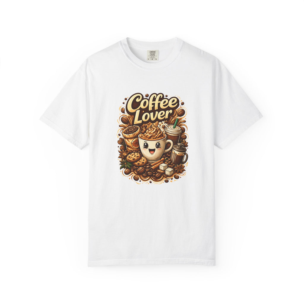 Coffee Lover latte art Coffee Lover T-shirt | Cute coffee cup illustration, beans