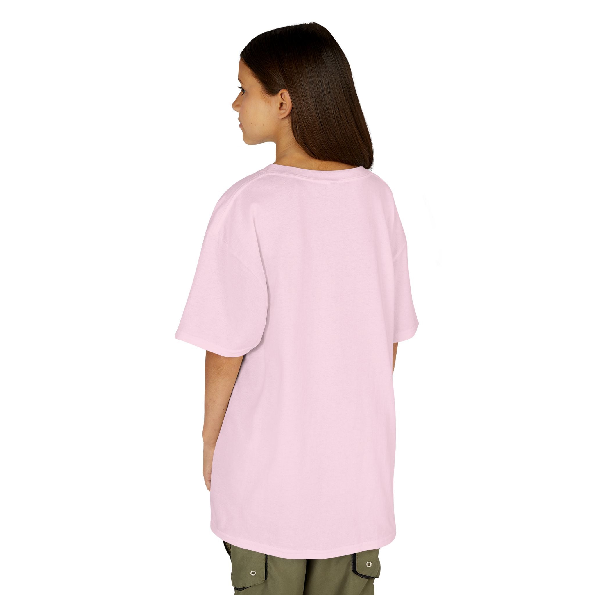 HUNTRIX Anime Girl Trio Retro Futuristic Dance Kids Tee | Neon Cyber Pop