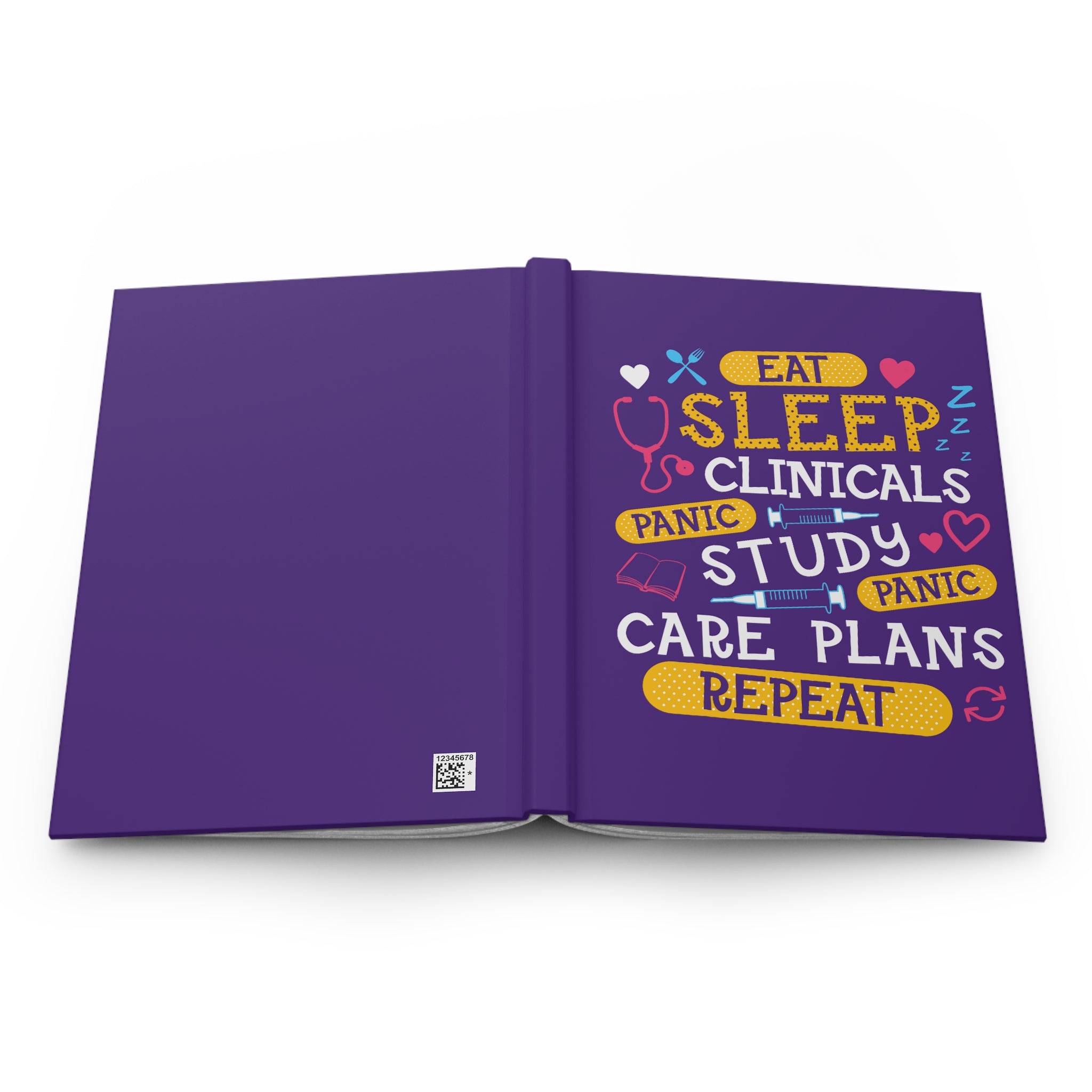 Nursing Student Hardcover Journal — Study Care Plans & Clinicals Notebook (Nurse/Medical Student Gift)