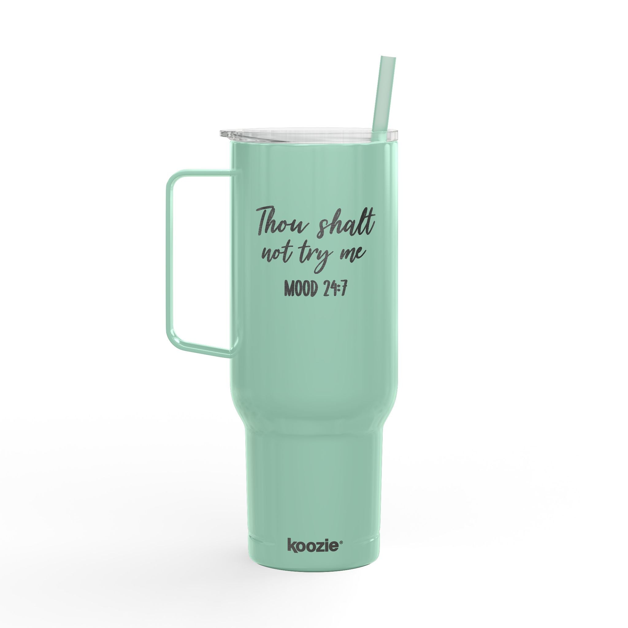 Thou Shalt Not Try Me Tumbler | 40oz Engraved Insulated Tumbler with Lid