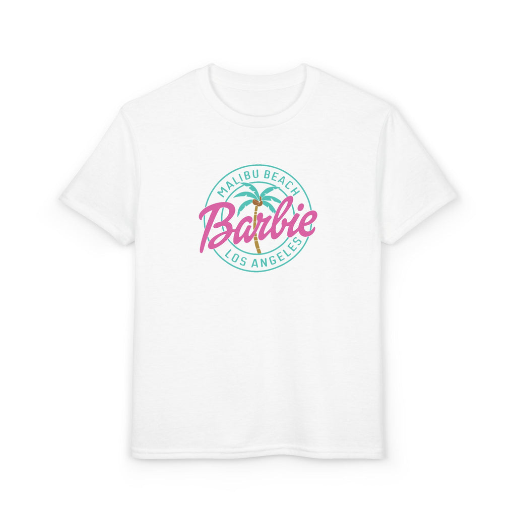 Youth T-Shirt — "Barbie Malibu Beach Los Angeles" Graphic Tee