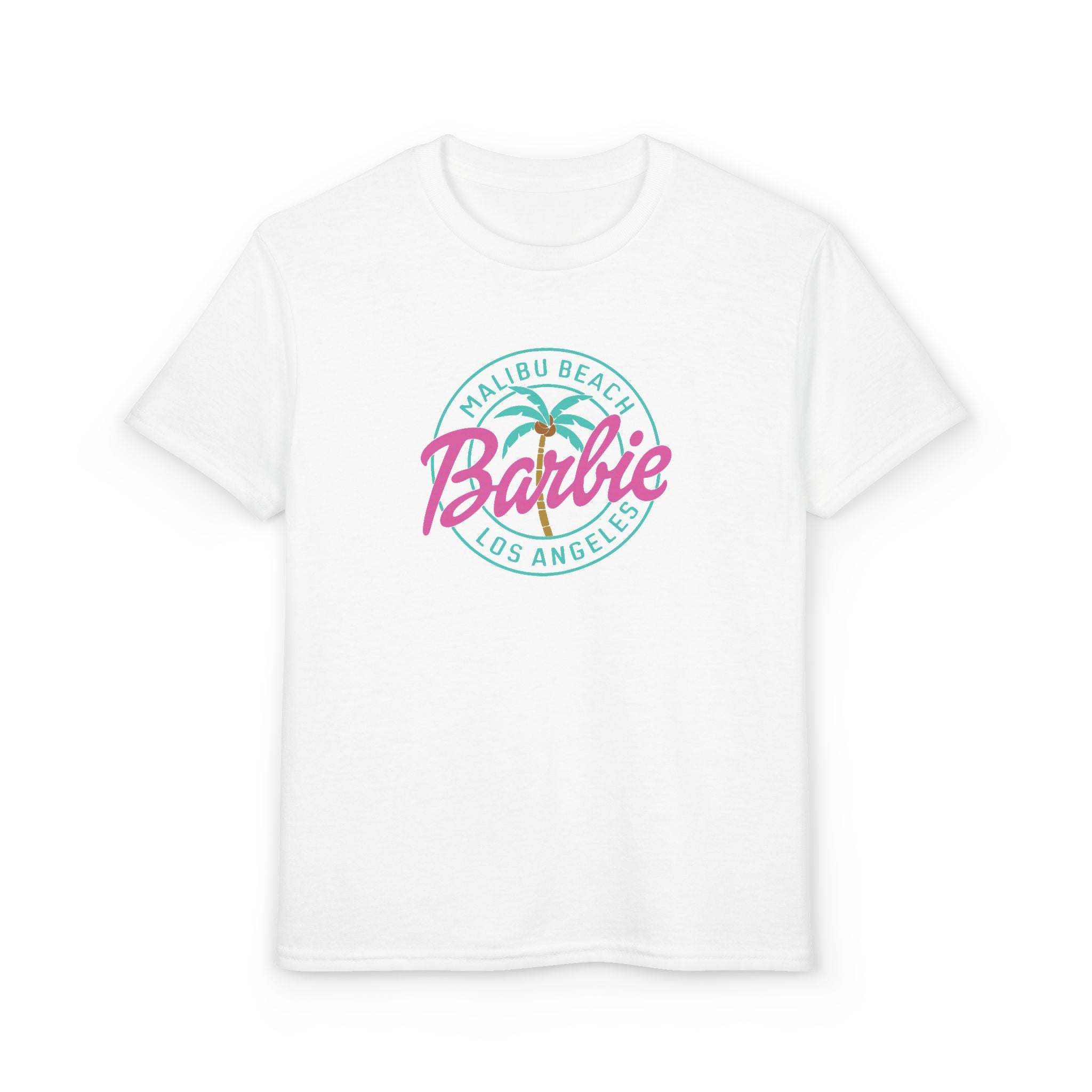 Youth T-Shirt — "Barbie Malibu Beach Los Angeles" Graphic Tee