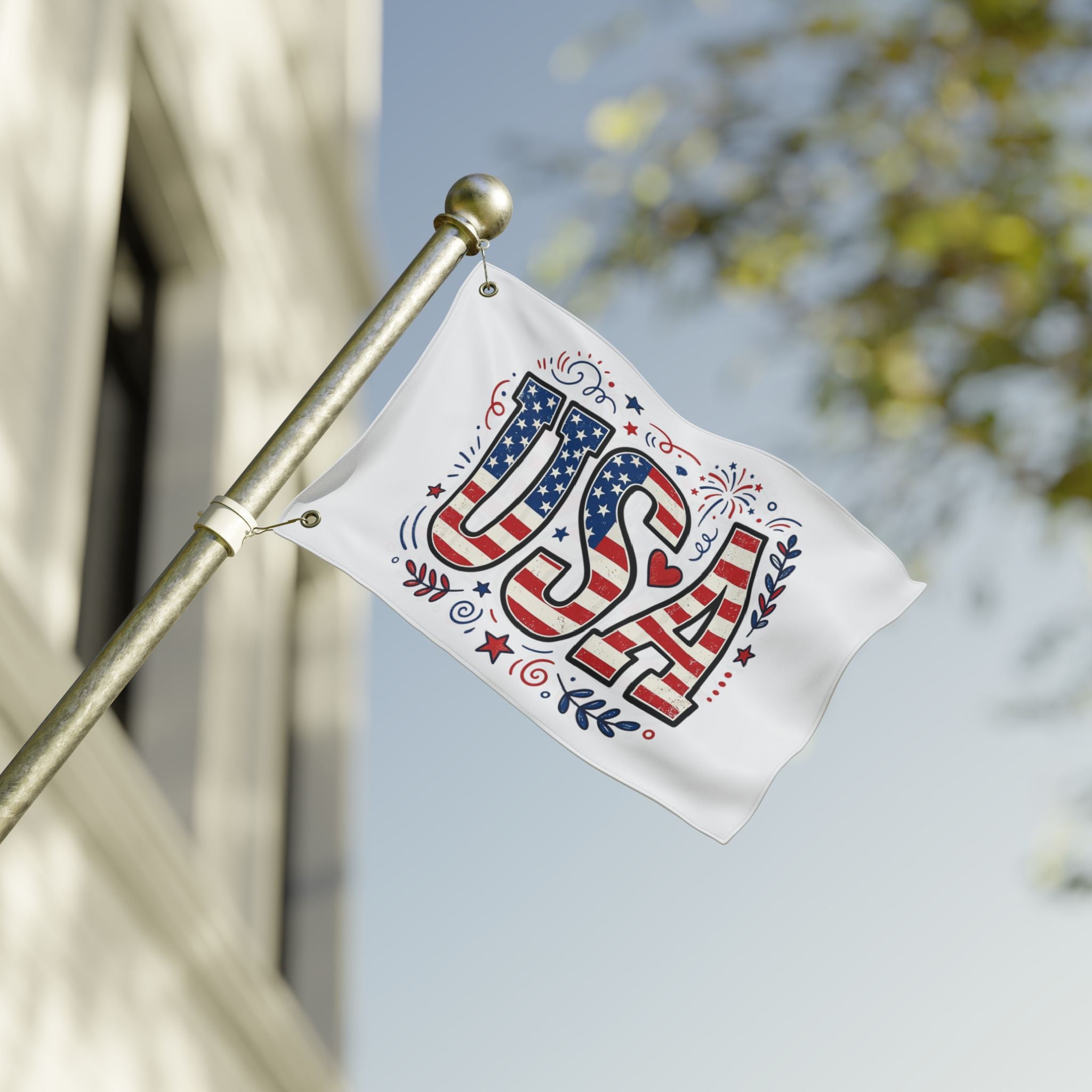 Americana Stars Stripes Double Sided Flag | Patriotic Flag, USA Decor