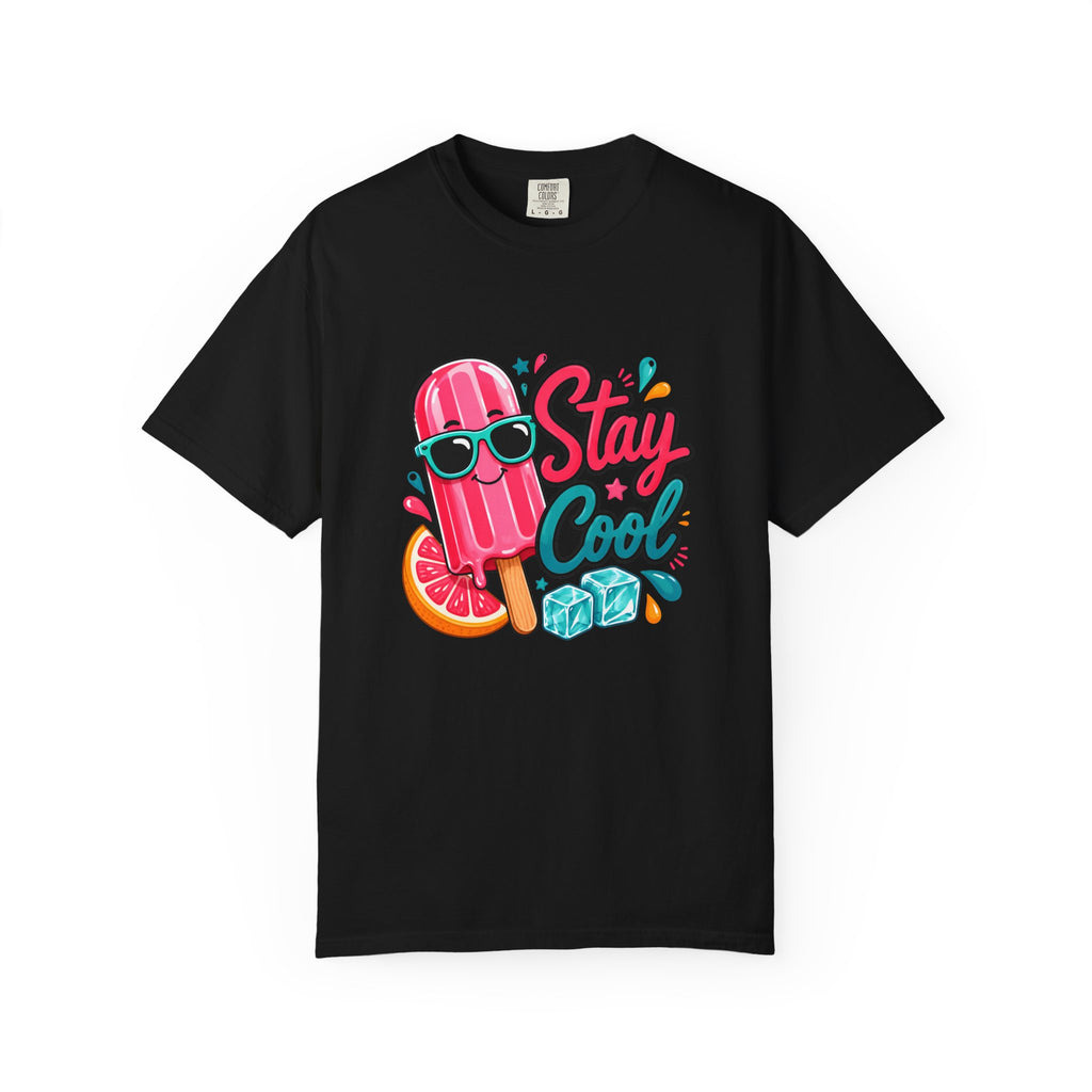 Stay Cool Popsicle graphic T-shirt | Popsicle with sunglasses summer design
