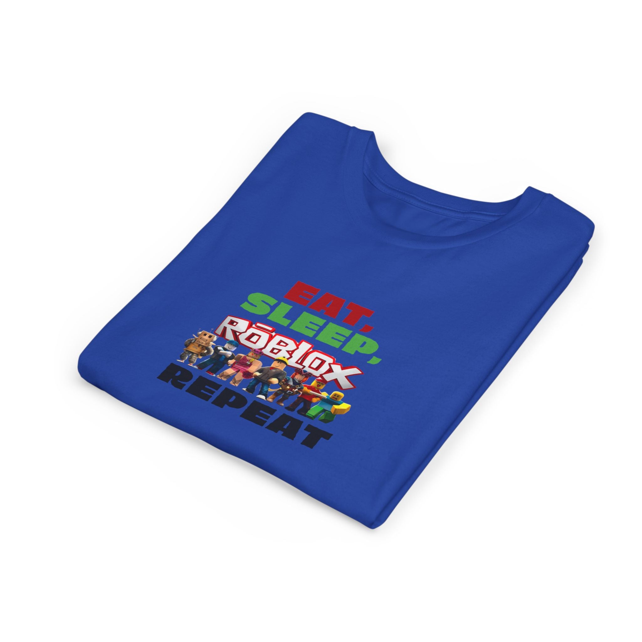 Eat Sleep Roblox Repeat Youth Tee | Kids Gaming Shirt
