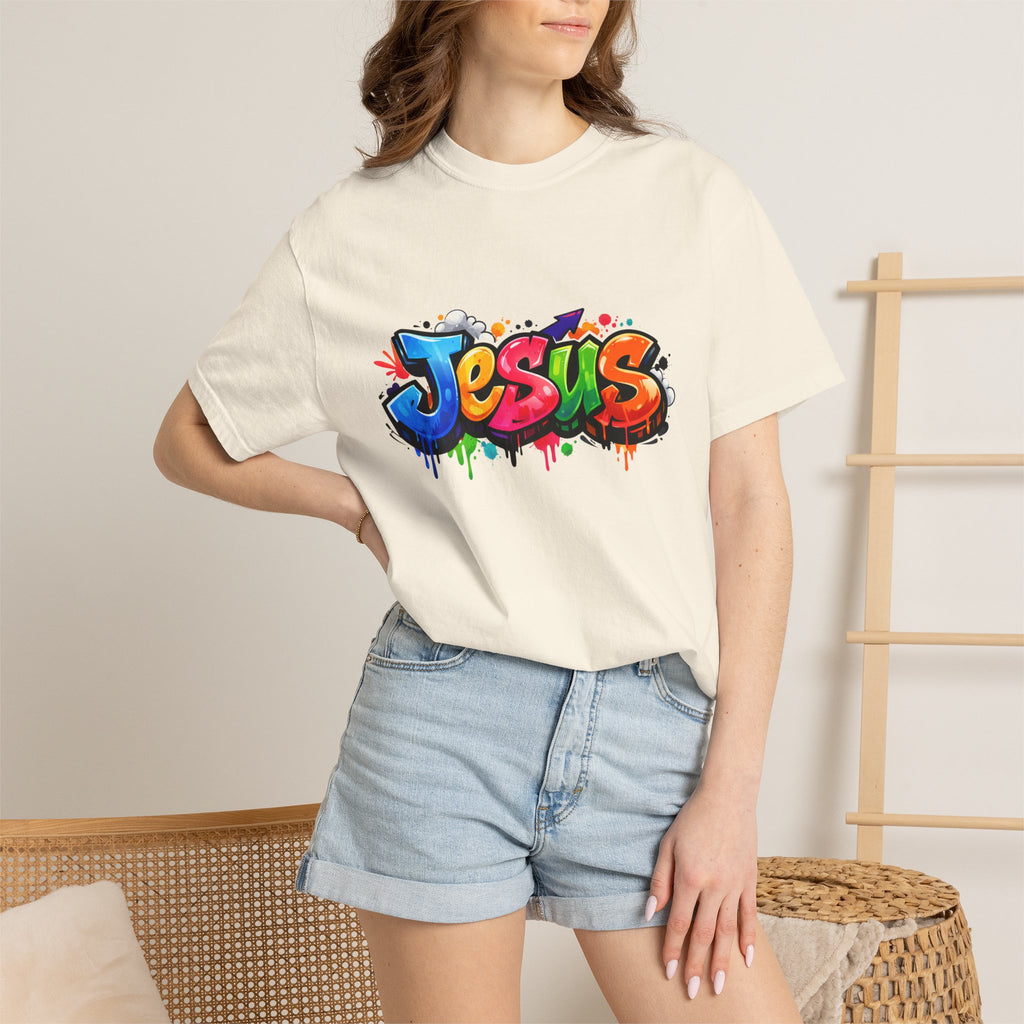 Jesus Graffiti Colorful Drip Street Art T-shirt