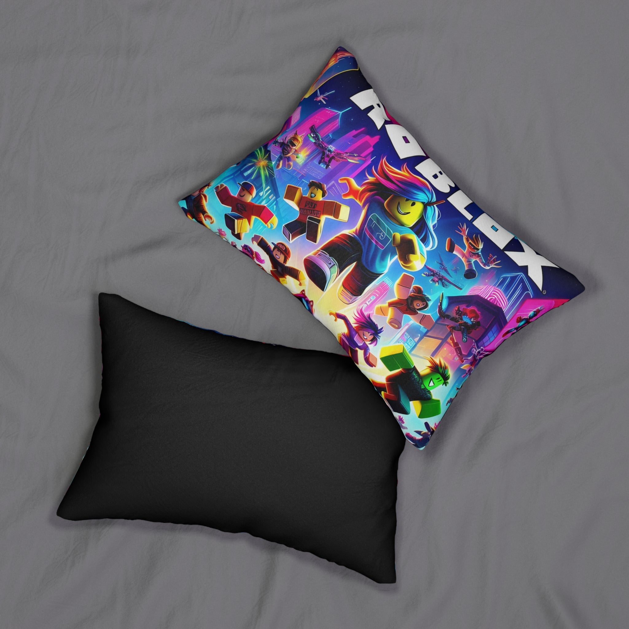 Roblox Themed Pillow Spun Polyester Lumbar Pillow | Gaming Room Decor