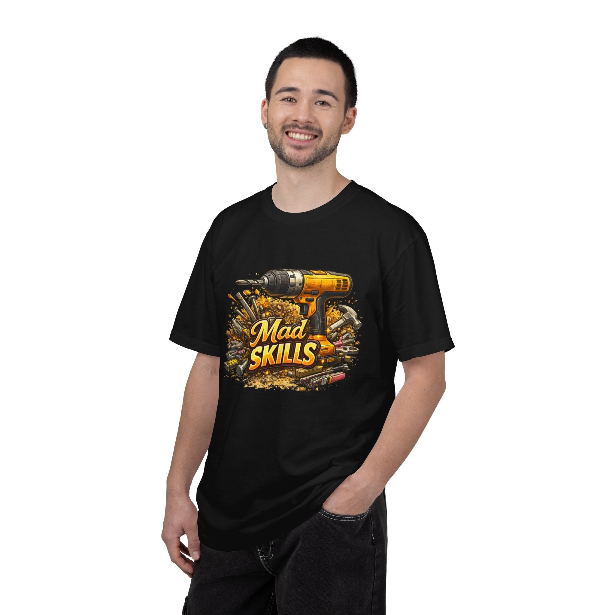 Mad Skills Drill and Tools Carpenter T-Shirt | DIY Construction