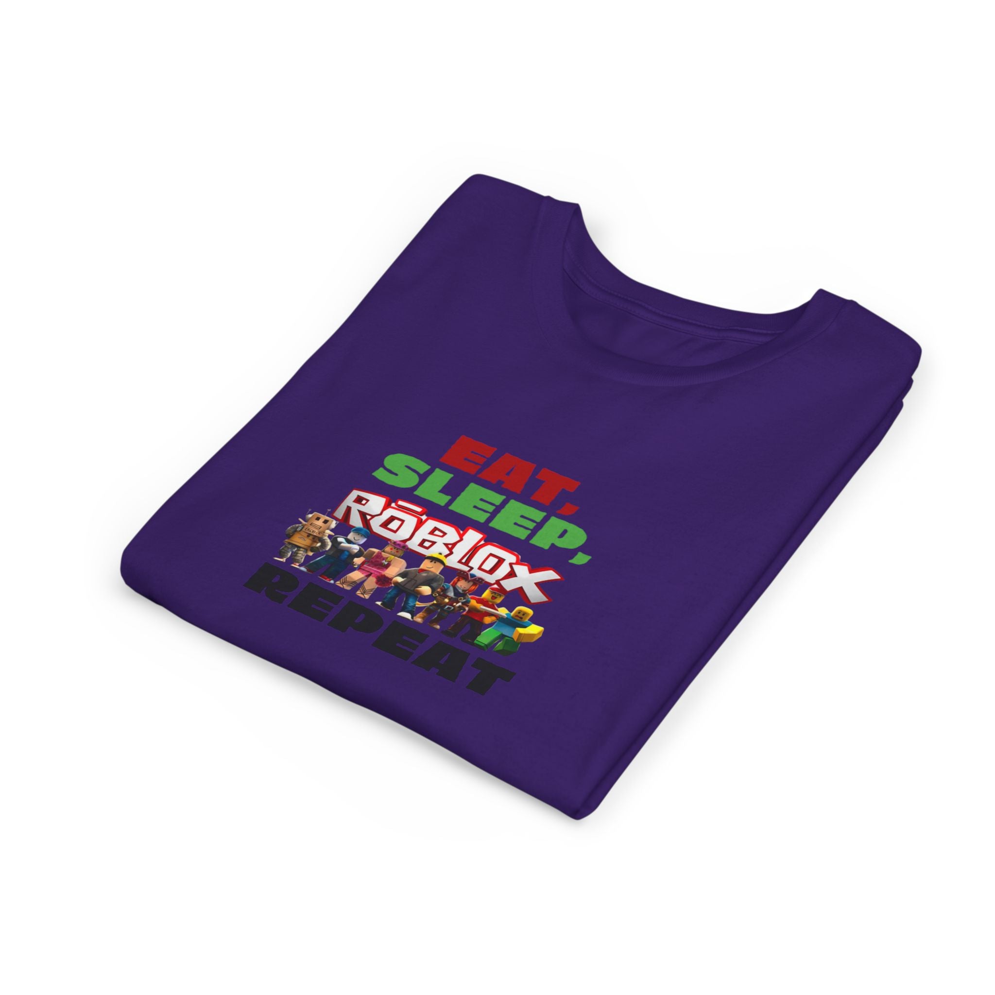 Eat Sleep Roblox Repeat Youth Tee | Kids Gaming Shirt