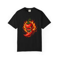 Grinning Chili Pepper Spicy Hot Pepper Graphic T-shirt | Fiery Pepper Design