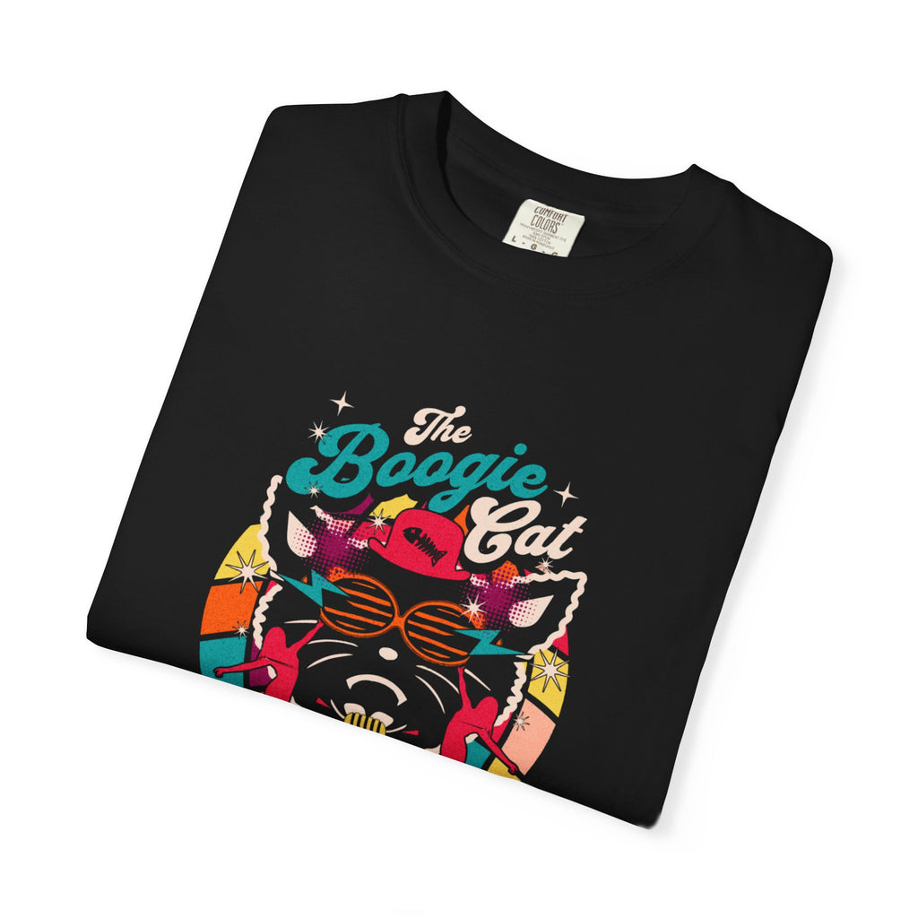 Boogie Cat Dance Tee — Groovy Music-Lover Graphic T-Shirt