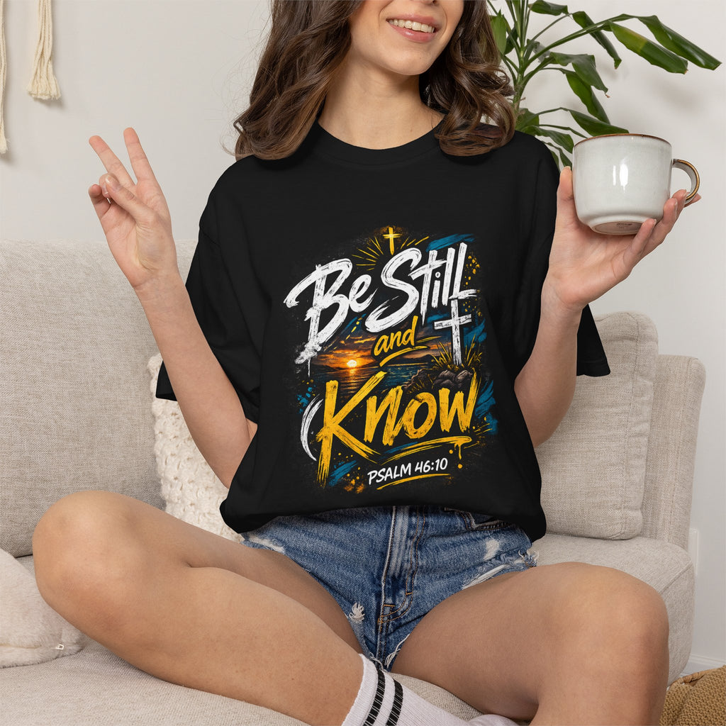 Be Still and Know Psalm 46:10 T-shirt | Christian Faith Tee