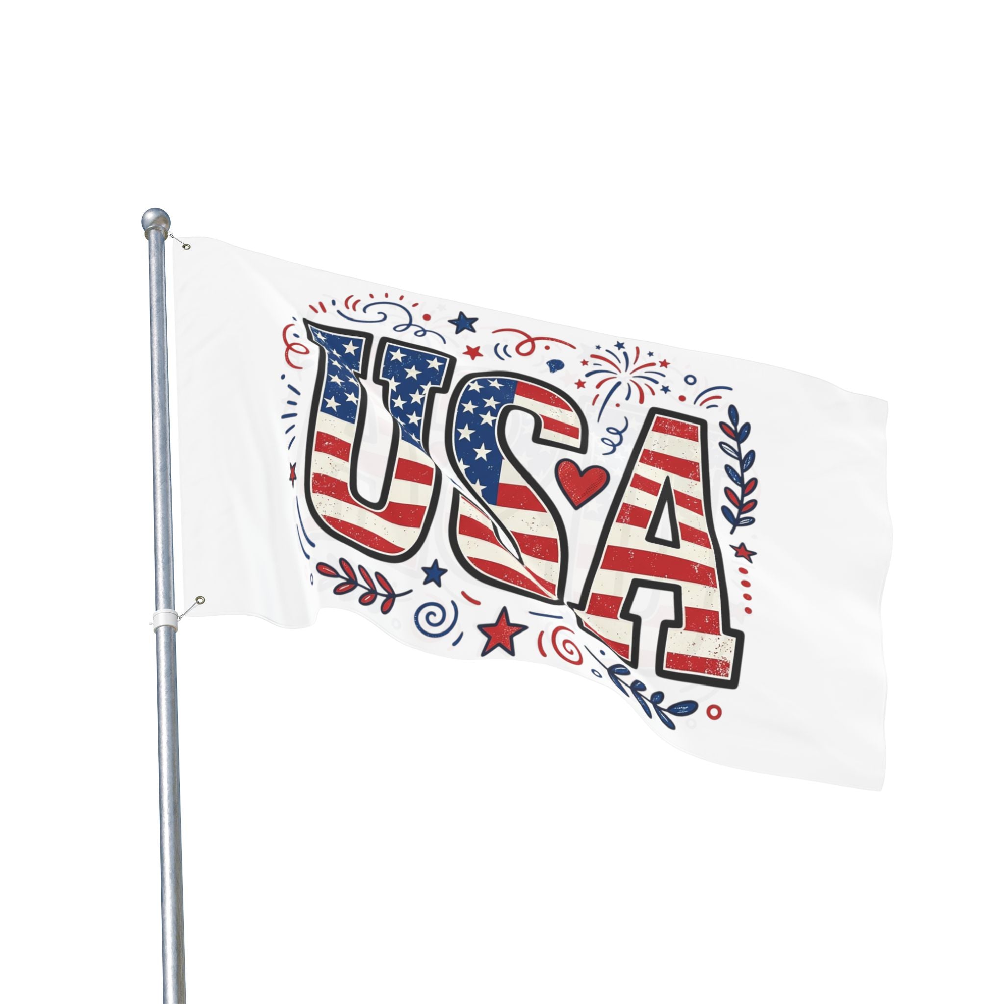 Americana Stars Stripes Double Sided Flag | Patriotic Flag, USA Decor