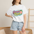 Georgia Peach Retro Illustration T-shirt | Vintage Peach Graphic