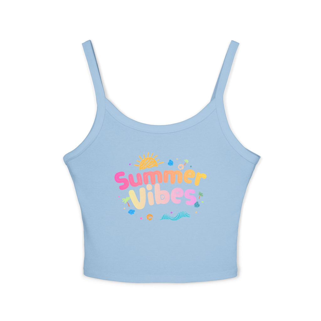 Summer Vibes graphic tank top | Spaghetti strap crop