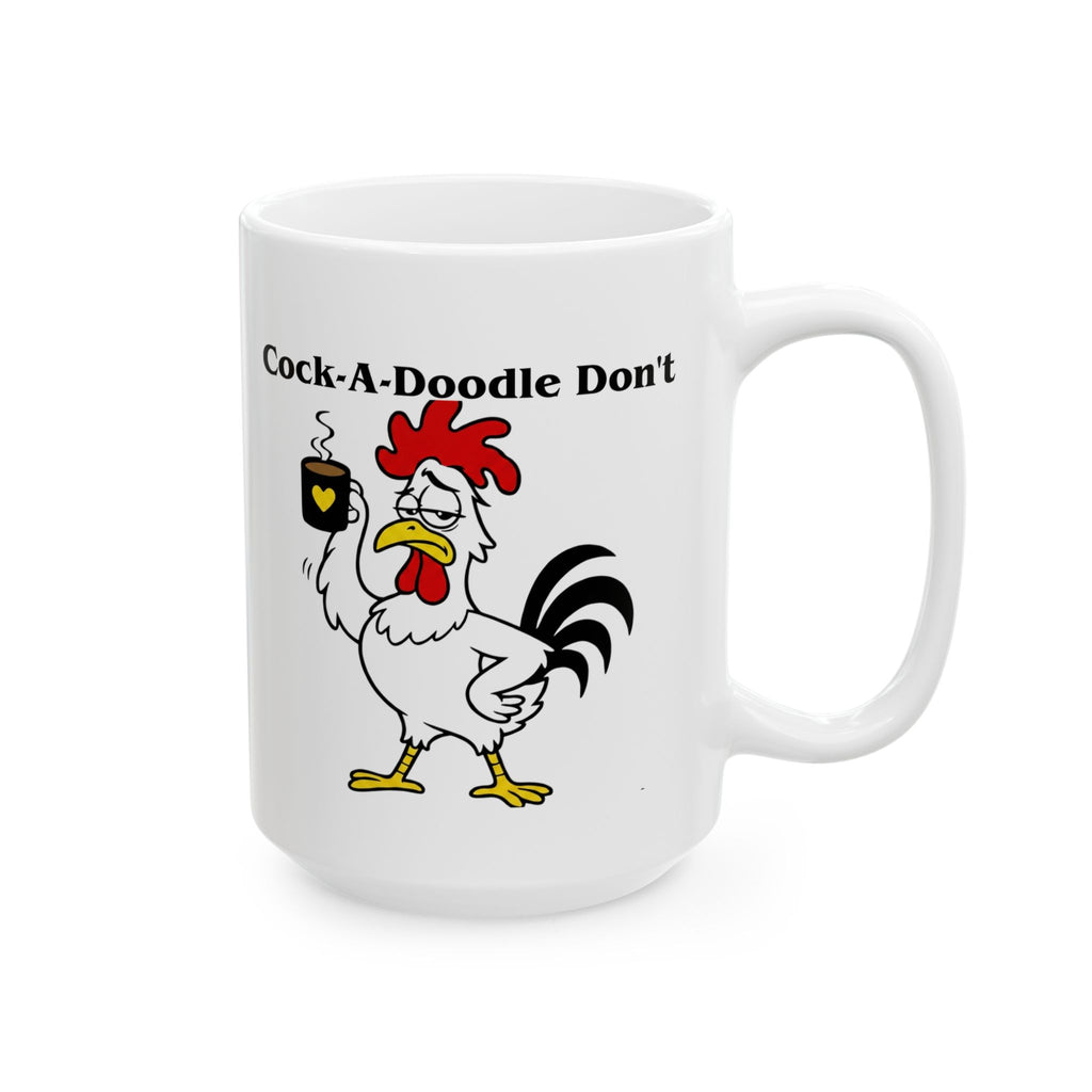Funny Rooster Illustration Coffee Mug | Ceramic Mug 11oz 15oz