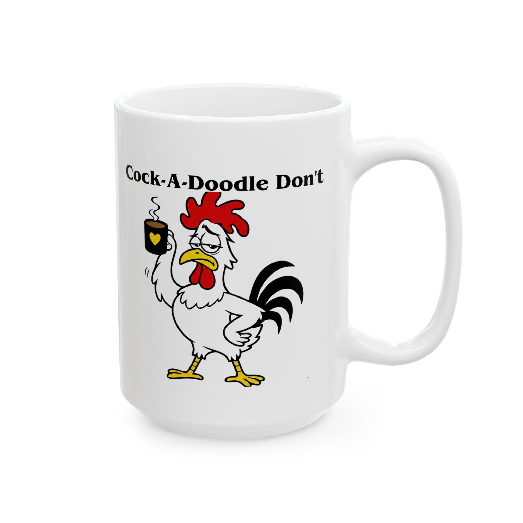 Funny Rooster Illustration Coffee Mug | Ceramic Mug 11oz 15oz