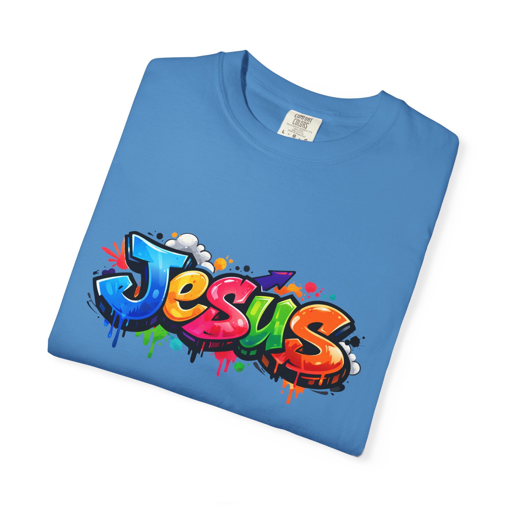 Jesus Graffiti Colorful Drip Street Art T-shirt