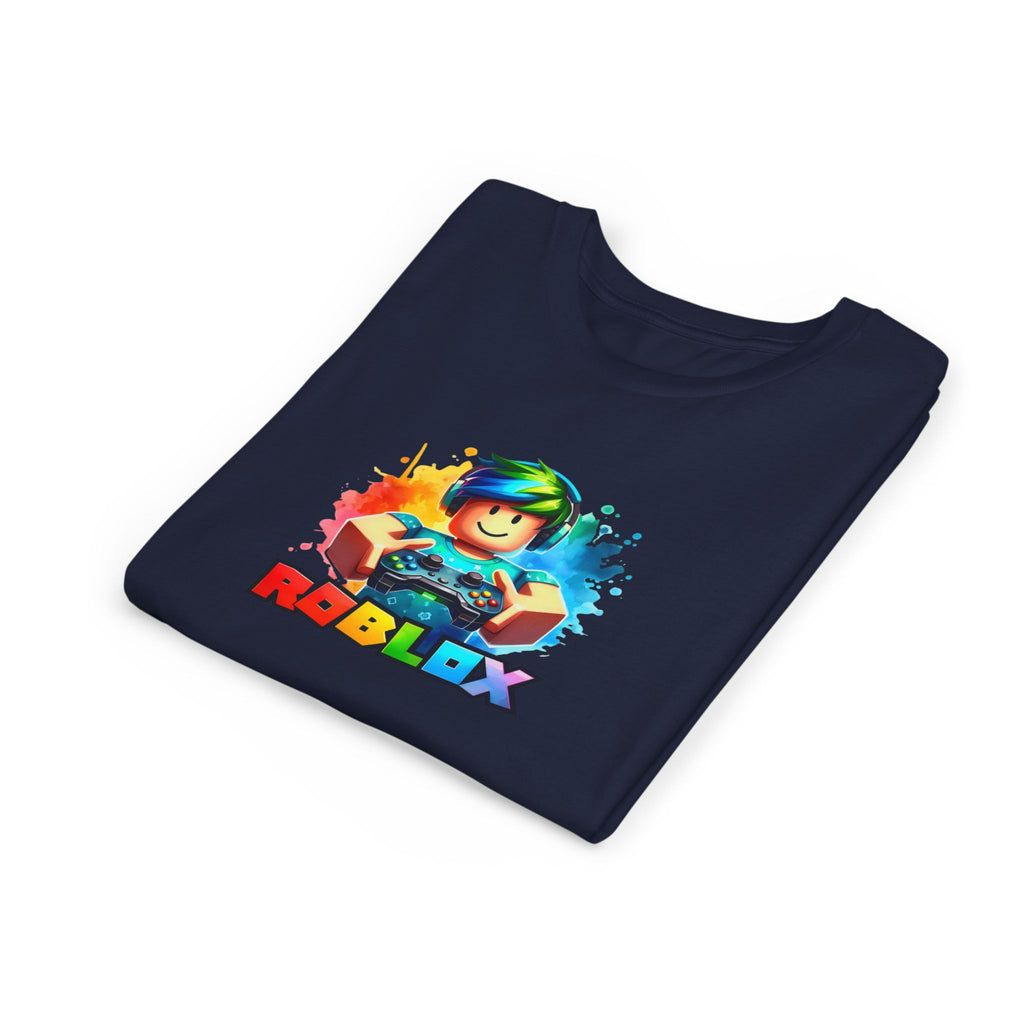 Rainbow Roblox Character Youth Tee | Gaming Logo Kids Shirt