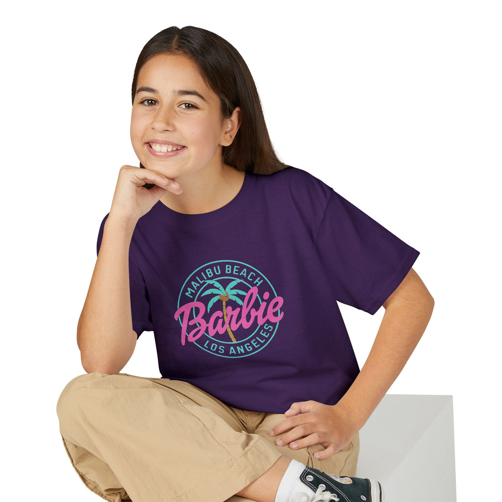 Youth T-Shirt — "Barbie Malibu Beach Los Angeles" Graphic Tee