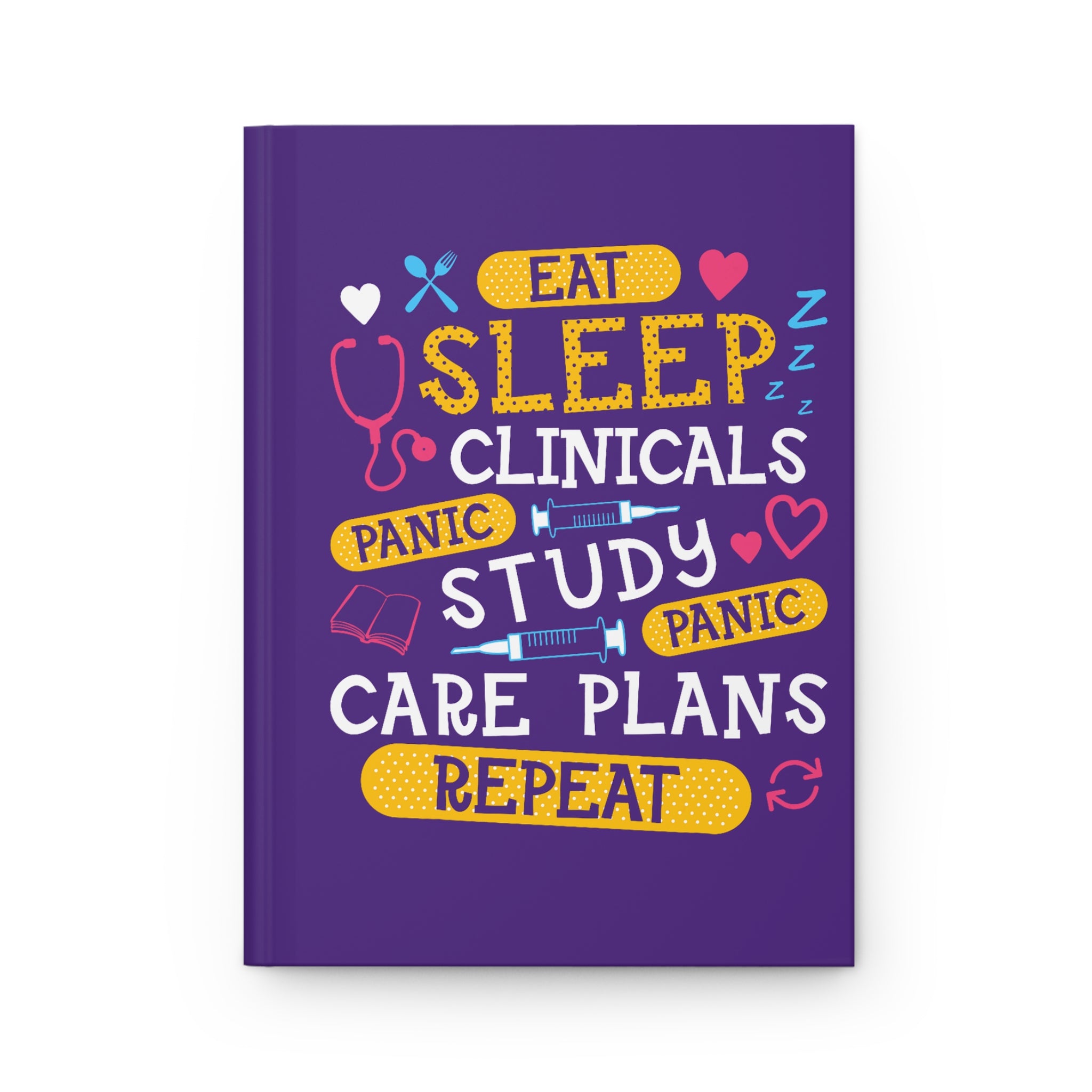 Nursing Student Hardcover Journal — Study Care Plans & Clinicals Notebook (Nurse/Medical Student Gift)