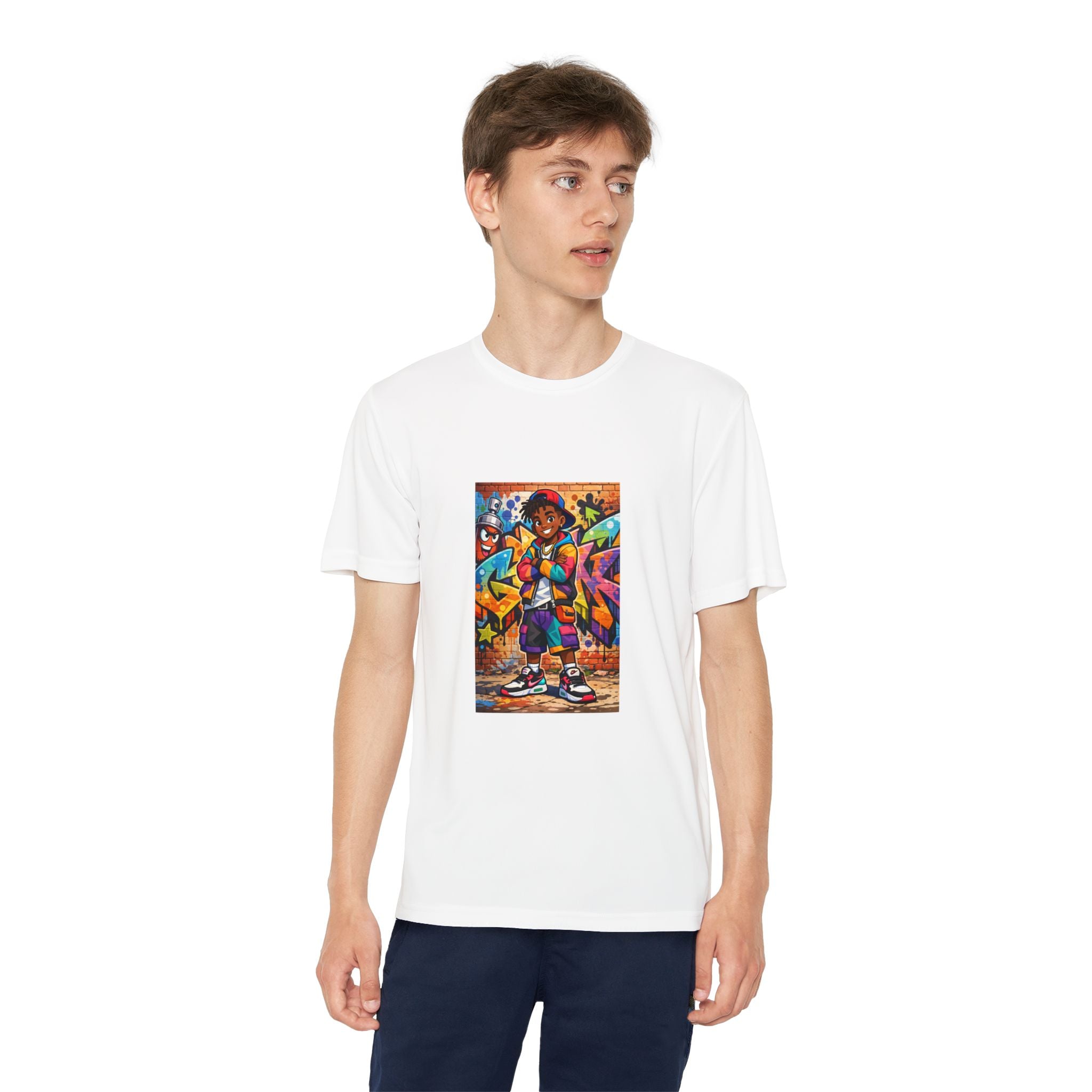 Colorful Hip Hop Kid Illustration Tee | Youth Competitor Shirt