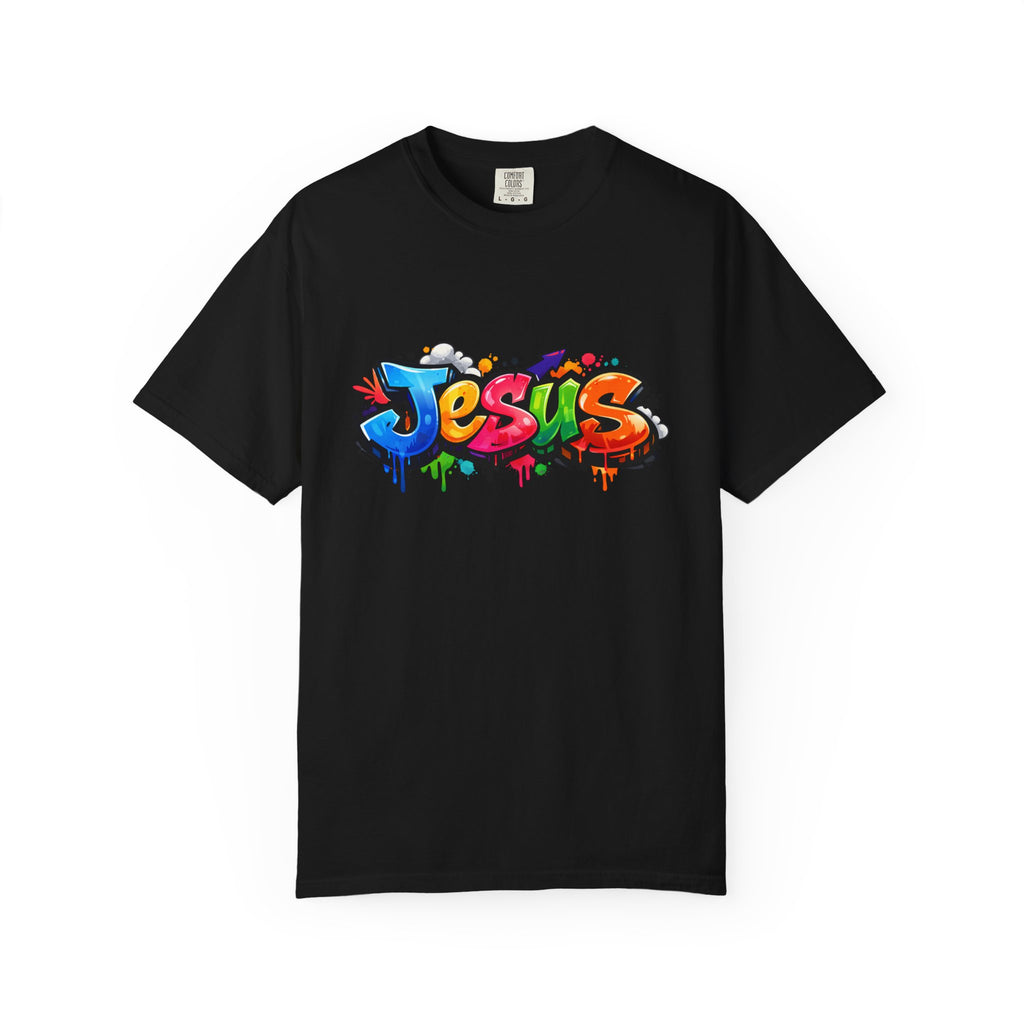 Jesus Graffiti Colorful Drip Street Art T-shirt
