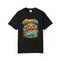 Angry Turtle Shell Cartoon T-shirt | Bold Typography, Creature Illustration