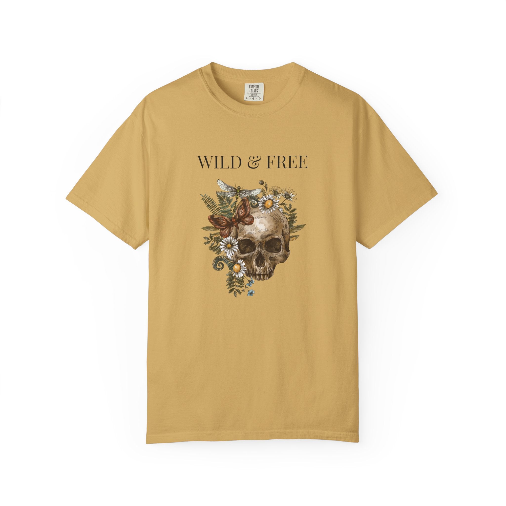 Wild & Free Skull Floral T-shirt | Boho Skull Tee